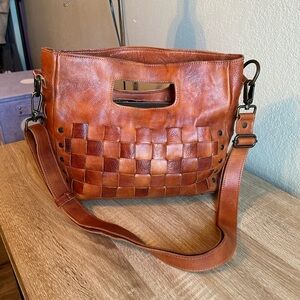 BED|STU Tan Leather Shoulder Bag